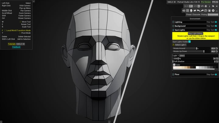 HAELE 3D - 肖像工作室 Lite - 绘画参考 游戏截图 2