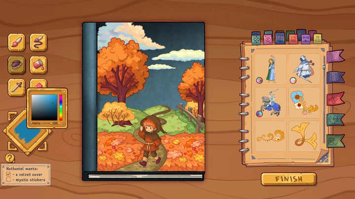 Bookbinding – Dark Cozy Sim 游戏截图 1