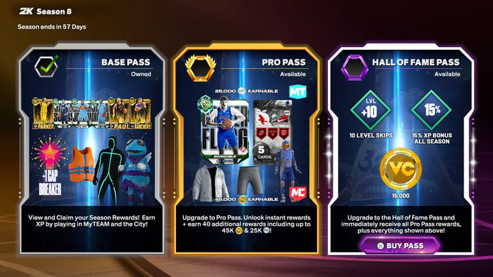 《NBA 2K26》职业通行证：第八赛季 游戏截图 1