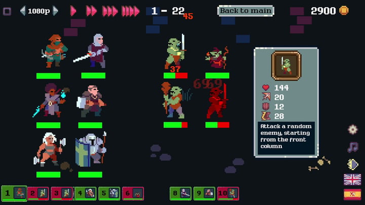 Dungeon Tactics: Idle, Incremental, Autobattler 游戏截图 1
