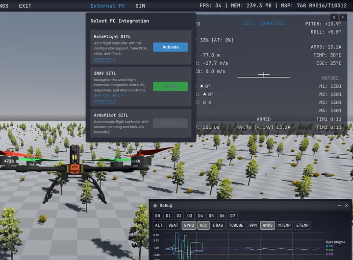 SITL Forge – External FC: iNAV 游戏截图 1