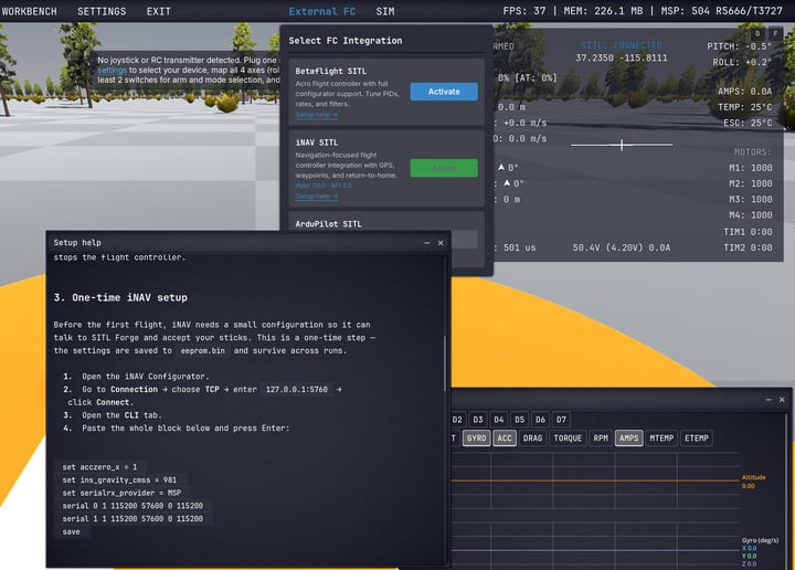 SITL Forge – External FC: iNAV 游戏截图 2