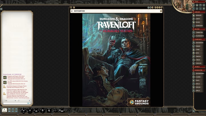 Fantasy Grounds - Dungeons & Dragons Ravenloft The Horrors Within 游戏截图 1