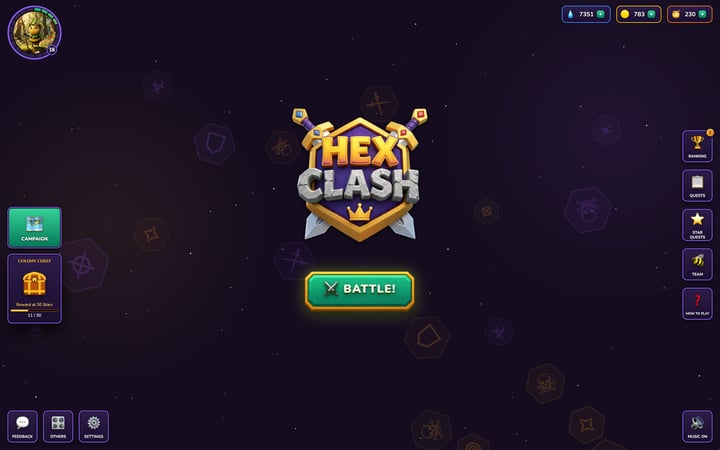 Hex Clash - The Fractured Combs 游戏截图 1